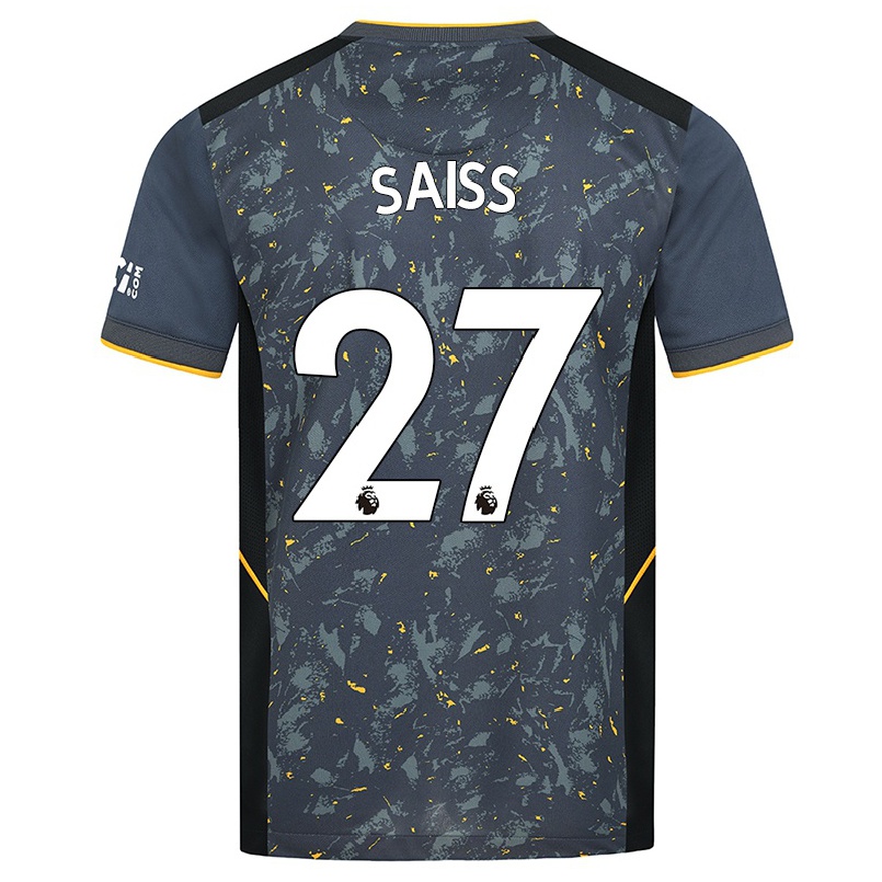 Niño Fútbol Camiseta Romain Saiss #27 Gris 2ª Equipación 2021/22 Camisa Chile