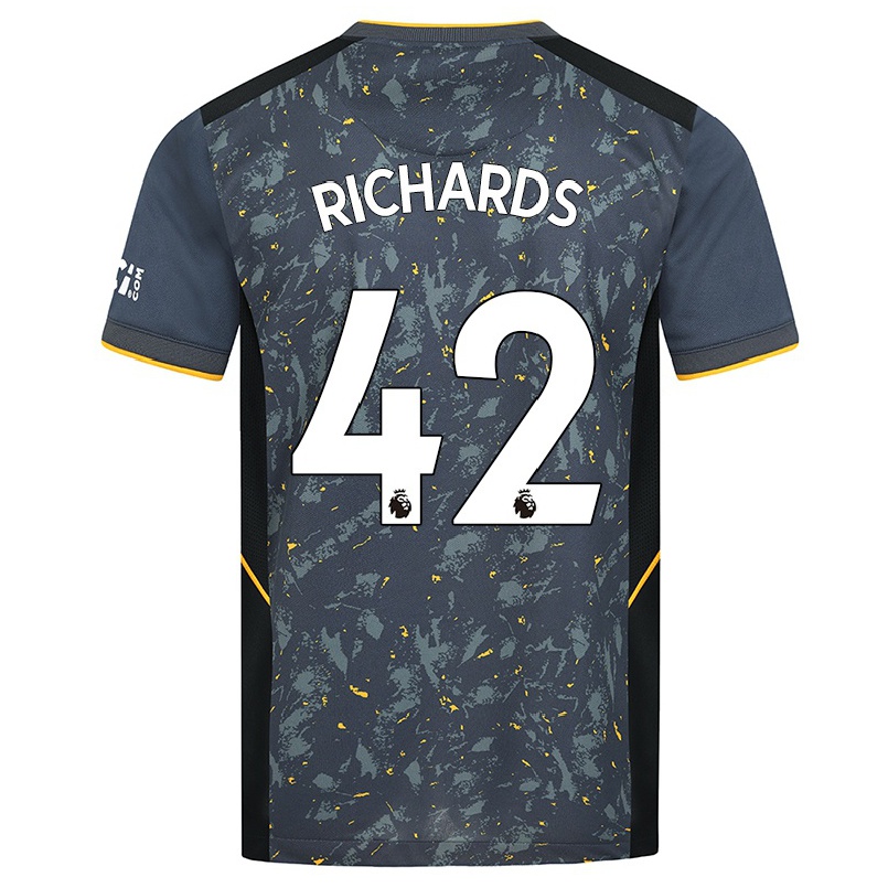 Niño Fútbol Camiseta Lewis Richards #42 Gris 2ª Equipación 2021/22 Camisa Chile