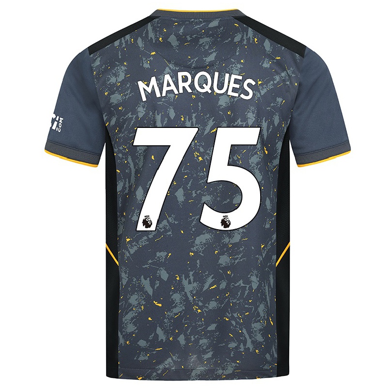 Niño Fútbol Camiseta Christian Marques #75 Gris 2ª Equipación 2021/22 Camisa Chile