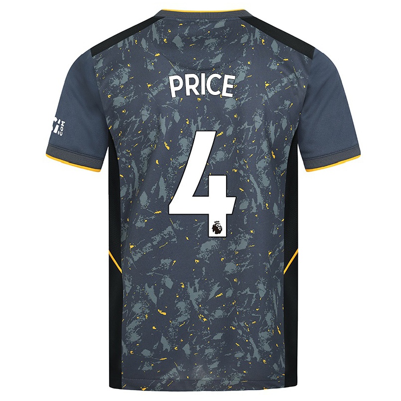 Niño Fútbol Camiseta Anna Price #4 Gris 2ª Equipación 2021/22 Camisa Chile