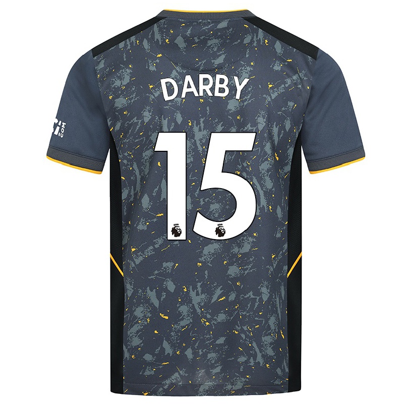 Niño Fútbol Camiseta Kelly Darby #15 Gris 2ª Equipación 2021/22 Camisa Chile