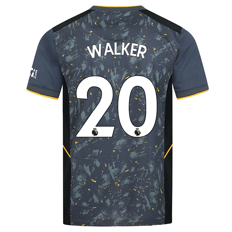 Niño Fútbol Camiseta Lowri Walker #20 Gris 2ª Equipación 2021/22 Camisa Chile