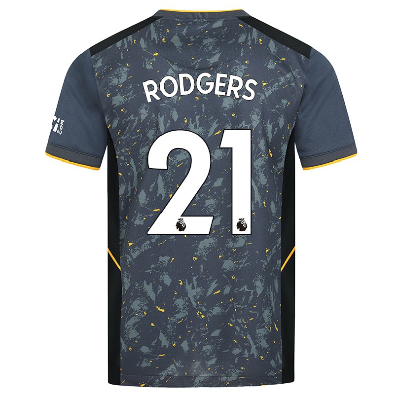 Niño Fútbol Camiseta Eva Rodgers #21 Gris 2ª Equipación 2021/22 Camisa Chile