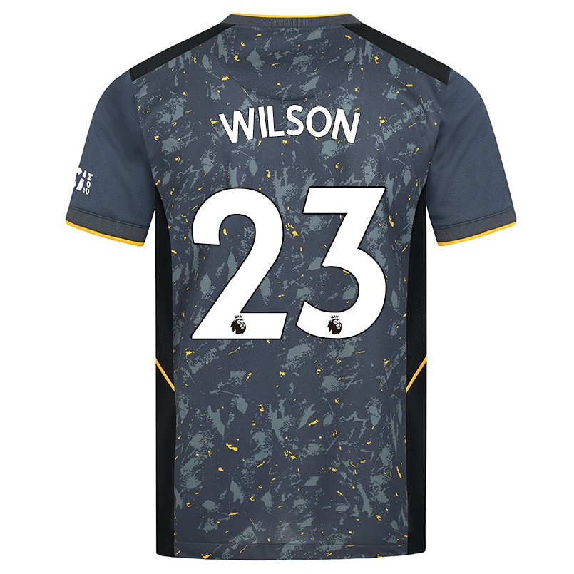 Niño Fútbol Camiseta Pip Wilson #23 Gris 2ª Equipación 2021/22 Camisa Chile