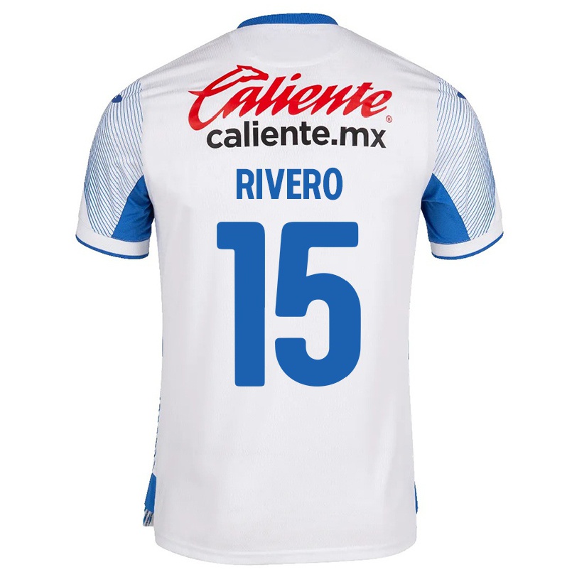 Niño Fútbol Camiseta Ignacio Rivero #15 Blanco 2ª Equipación 2021/22 Camisa Chile