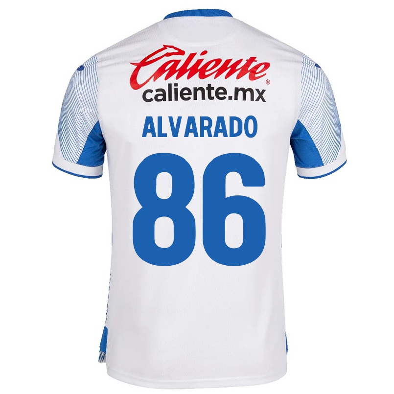 Niño Fútbol Camiseta Julio Alvarado #86 Blanco 2ª Equipación 2021/22 Camisa Chile