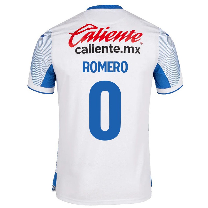 Niño Fútbol Camiseta Axel Romero #0 Blanco 2ª Equipación 2021/22 Camisa Chile