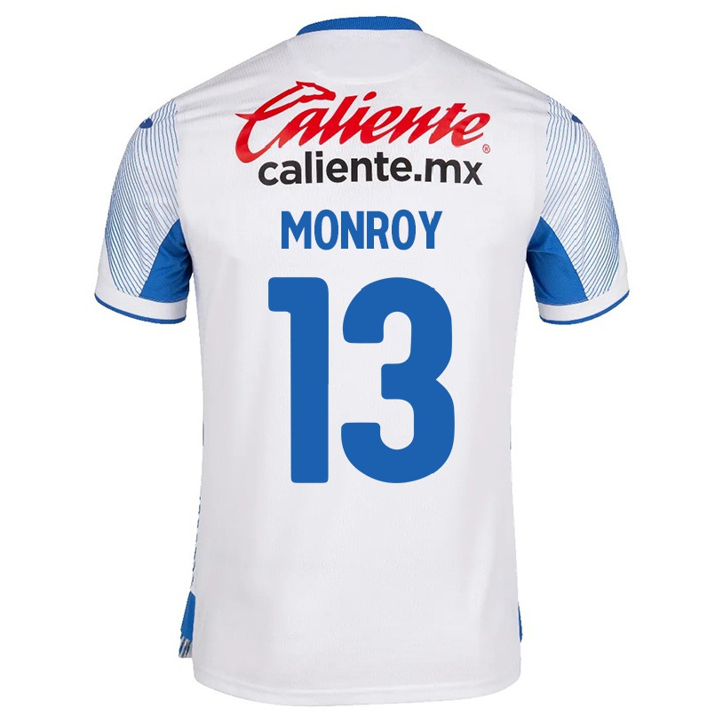 Niño Fútbol Camiseta Daniela Monroy #13 Blanco 2ª Equipación 2021/22 Camisa Chile