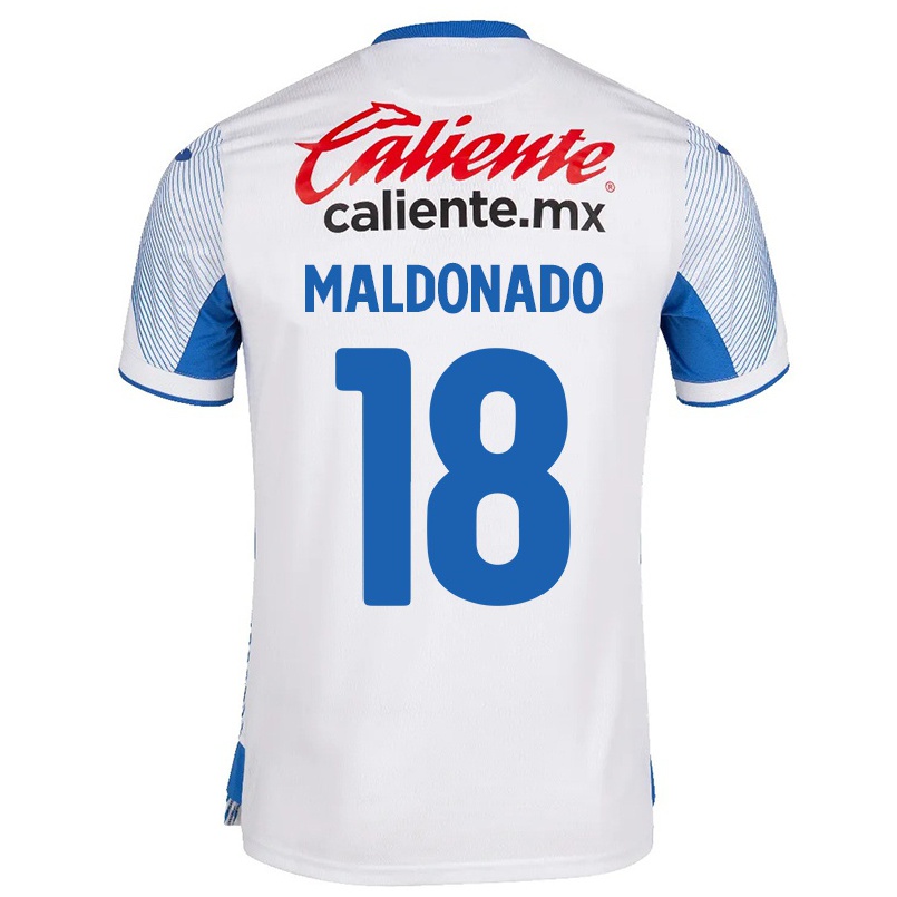 Niño Fútbol Camiseta Jazmin Maldonado #18 Blanco 2ª Equipación 2021/22 Camisa Chile