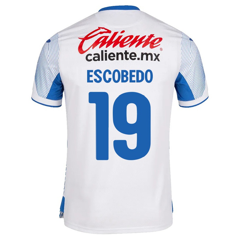 Niño Fútbol Camiseta Brianda Escobedo #19 Blanco 2ª Equipación 2021/22 Camisa Chile