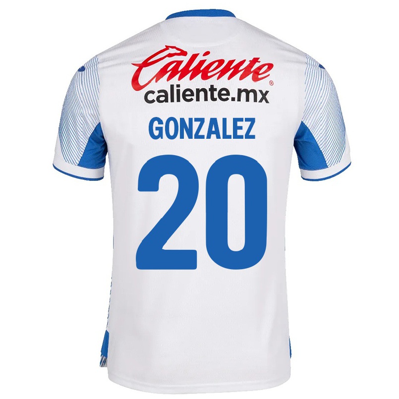 Niño Fútbol Camiseta Alondra Gonzalez #20 Blanco 2ª Equipación 2021/22 Camisa Chile