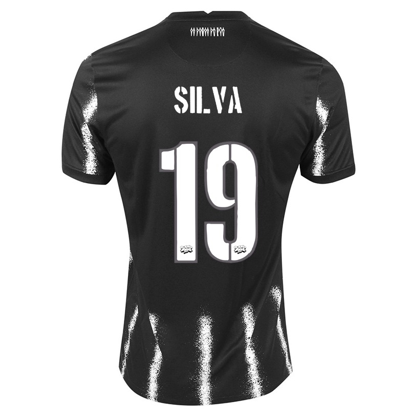 Niño Fútbol Camiseta Gustavo Silva #19 Negro 2ª Equipación 2021/22 Camisa Chile