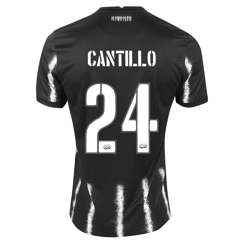 Niño Fútbol Camiseta Victor Cantillo #24 Negro 2ª Equipación 2021/22 Camisa Chile