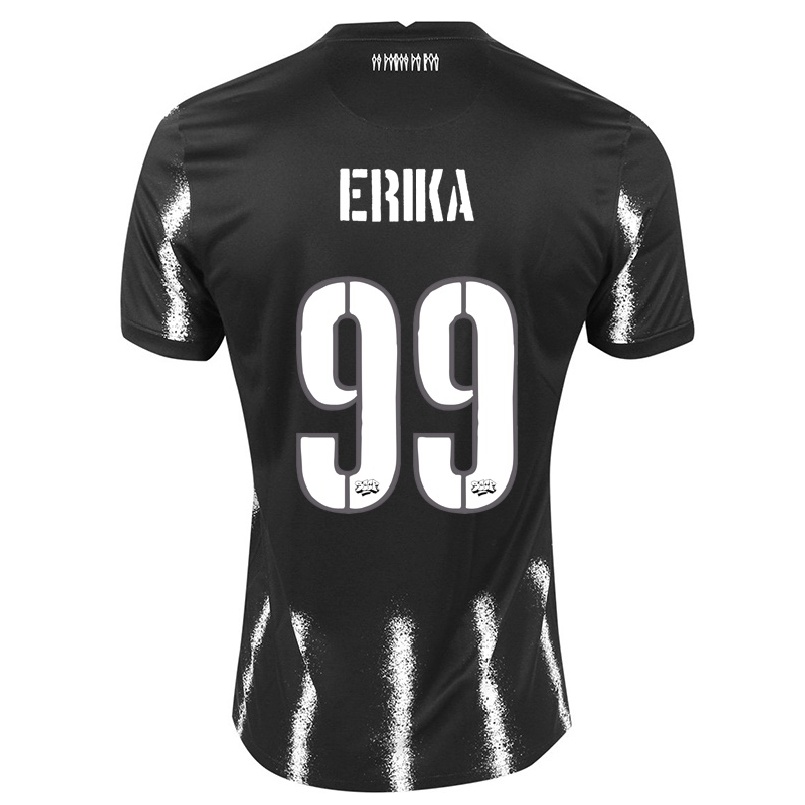 Niño Fútbol Camiseta Erika #99 Negro 2ª Equipación 2021/22 Camisa Chile