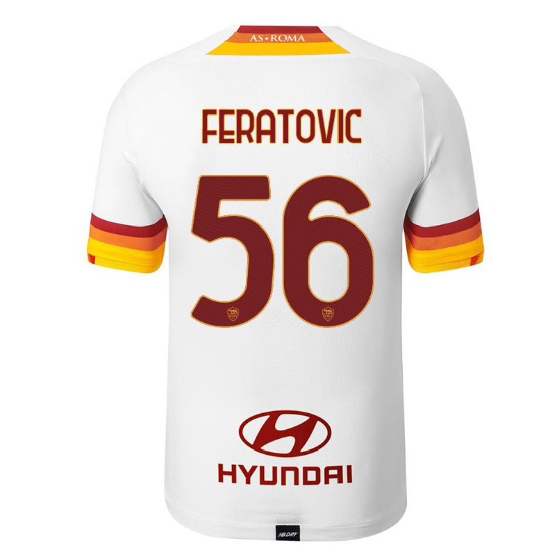Niño Fútbol Camiseta Amir Feratovic #56 Blanco 2ª Equipación 2021/22 La Camisa Chile