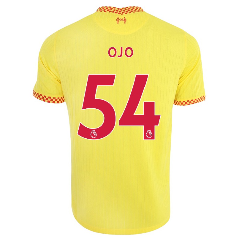 Niño Fútbol Camiseta Sheyi Ojo #54 Amarillo 3ª Equipación 2021/22 La Camisa Chile
