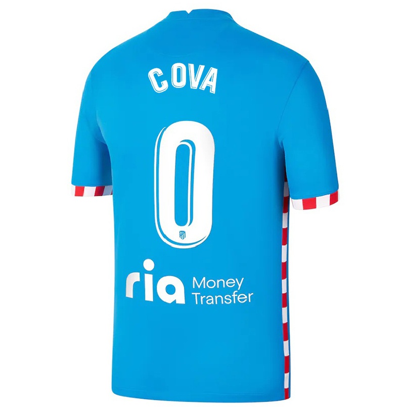 Niño Fútbol Camiseta Adrian Cova #0 Azul 3ª Equipación 2021/22 La Camisa Chile