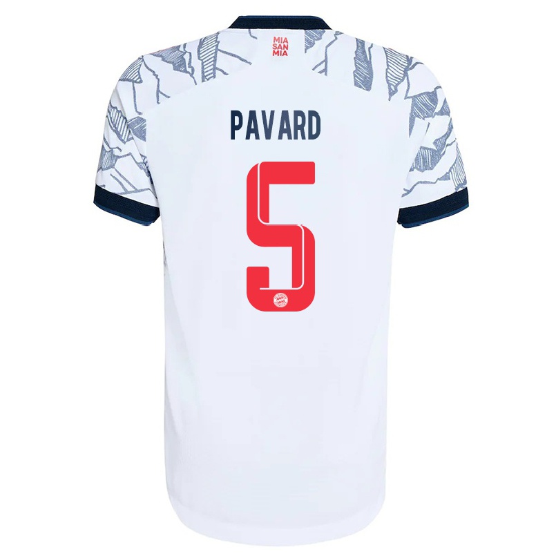 Niño Fútbol Camiseta Benjamin Pavard #5 Gris Blanco 3ª Equipación 2021/22 La Camisa Chile