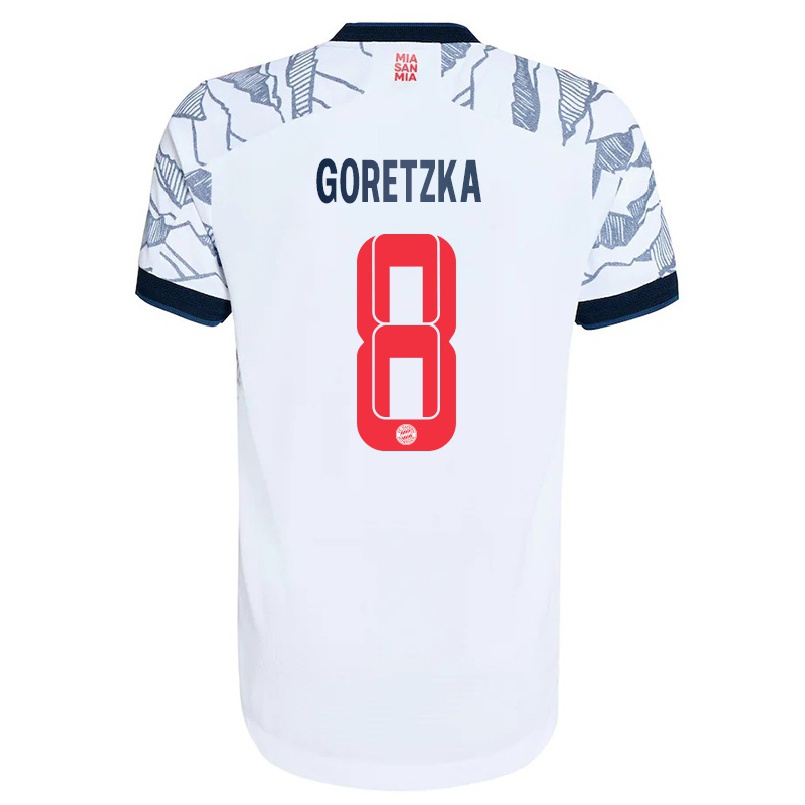 Niño Fútbol Camiseta Leon Goretzka #8 Gris Blanco 3ª Equipación 2021/22 La Camisa Chile
