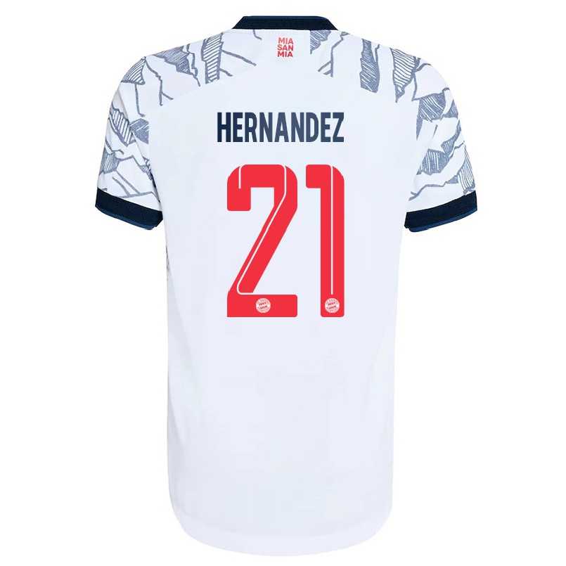 Niño Fútbol Camiseta Lucas Hernandez #21 Gris Blanco 3ª Equipación 2021/22 La Camisa Chile