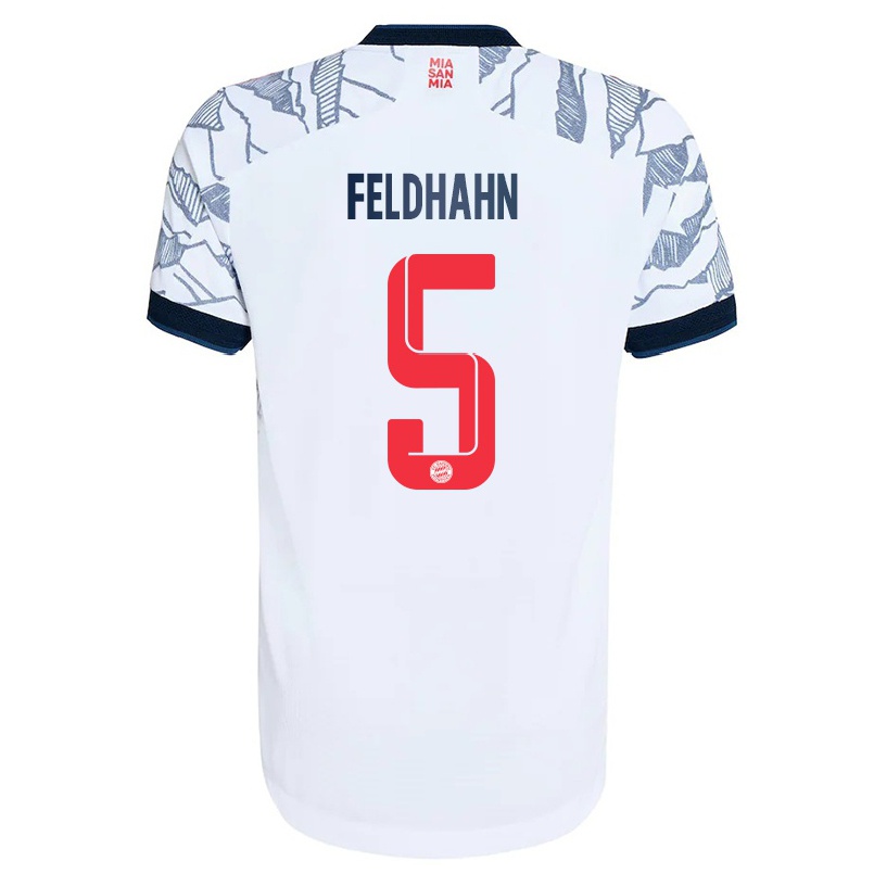 Niño Fútbol Camiseta Nicolas Feldhahn #5 Gris Blanco 3ª Equipación 2021/22 La Camisa Chile