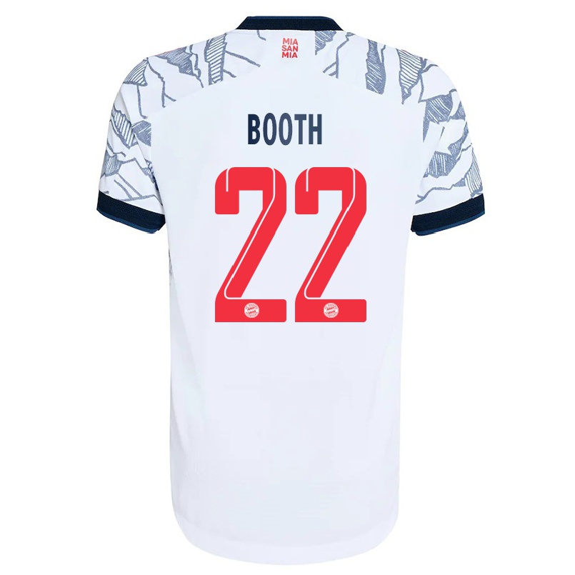 Niño Fútbol Camiseta Taylor Booth #22 Gris Blanco 3ª Equipación 2021/22 La Camisa Chile