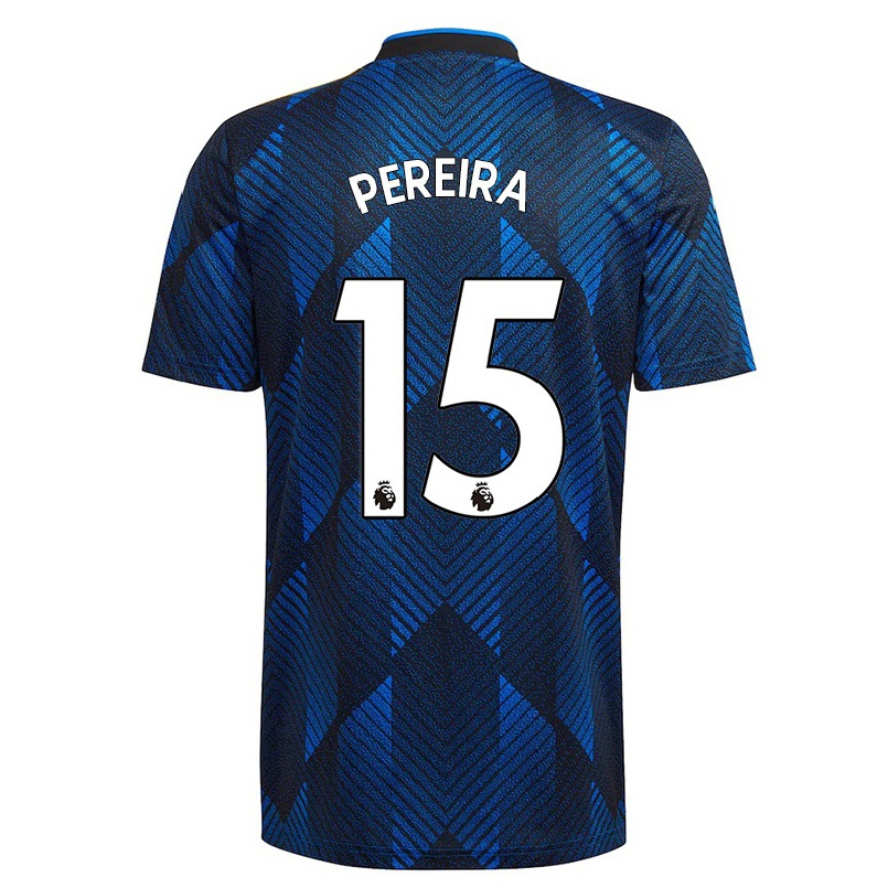 Niño Fútbol Camiseta Andreas Pereira #15 Azul Oscuro 3ª Equipación 2021/22 La Camisa Chile
