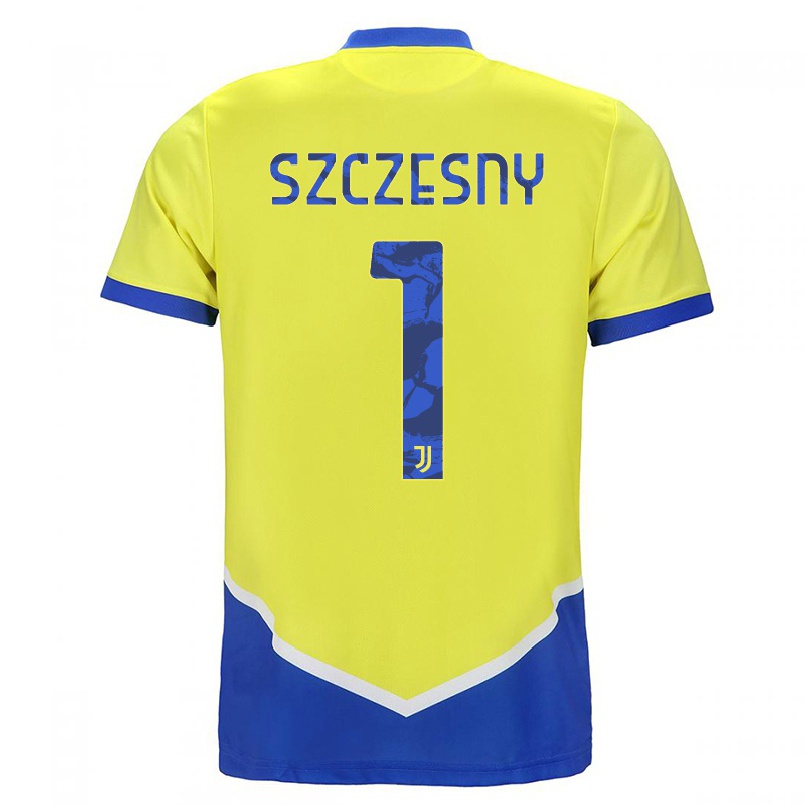 Niño Fútbol Camiseta Wojciech Szczesny #1 Azul Amarillo 3ª Equipación 2021/22 La Camisa Chile