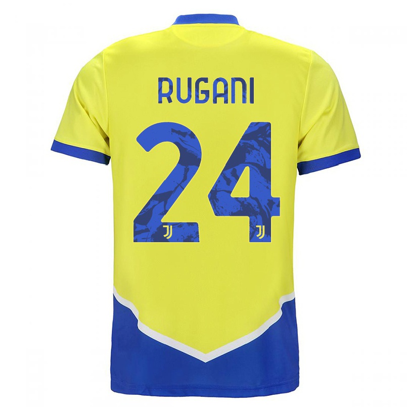 Niño Fútbol Camiseta Daniele Rugani #24 Azul Amarillo 3ª Equipación 2021/22 La Camisa Chile