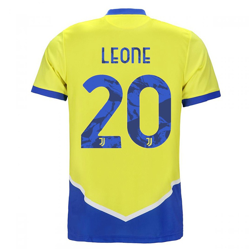 Niño Fútbol Camiseta Giuseppe Leone #20 Azul Amarillo 3ª Equipación 2021/22 La Camisa Chile
