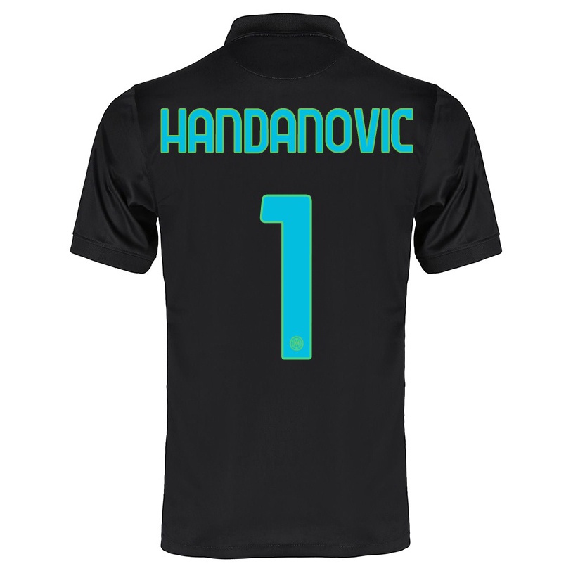 Niño Fútbol Camiseta Samir Handanovic #1 Negro 3ª Equipación 2021/22 La Camisa Chile