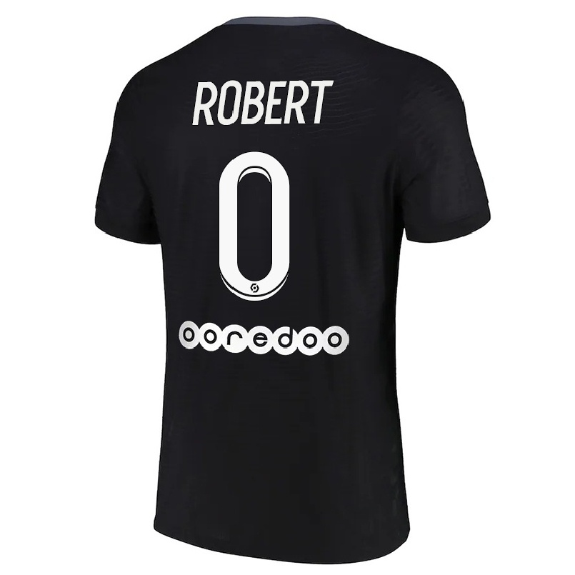 Niño Fútbol Camiseta Laure Robert #0 Negro 3ª Equipación 2021/22 La Camisa Chile