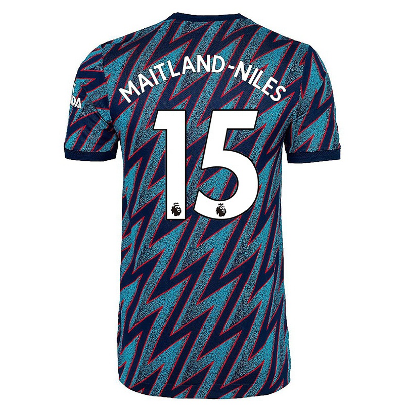 Niño Fútbol Camiseta Ainsley Maitland-niles #15 Azul Negro 3ª Equipación 2021/22 La Camisa Chile