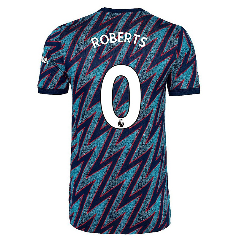 Niño Fútbol Camiseta Mathaeus Roberts #0 Azul Negro 3ª Equipación 2021/22 La Camisa Chile
