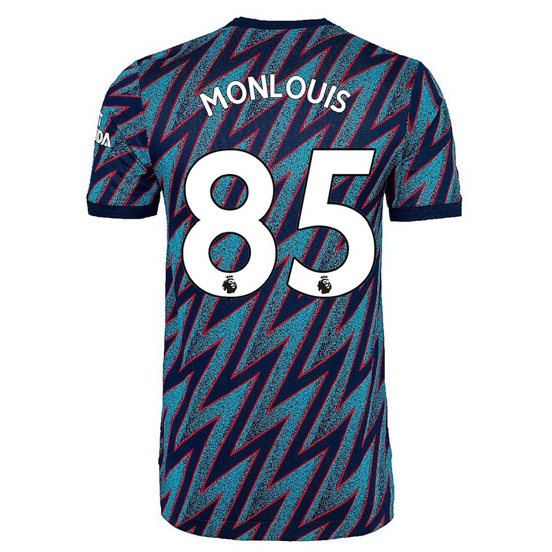 Niño Fútbol Camiseta Zane Monlouis #85 Azul Negro 3ª Equipación 2021/22 La Camisa Chile