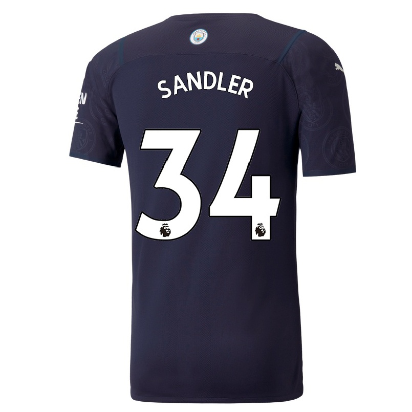 Niño Fútbol Camiseta Philippe Sandler #34 Azul Oscuro 3ª Equipación 2021/22 La Camisa Chile