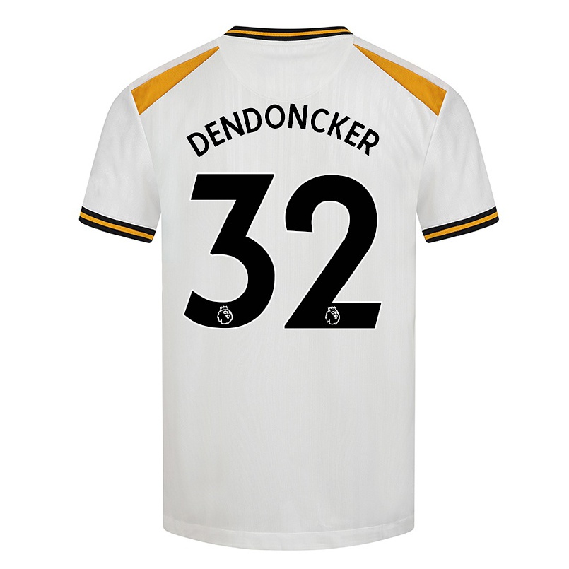 Niño Fútbol Camiseta Leander Dendoncker #32 Blanco Amarillo 3ª Equipación 2021/22 La Camisa Chile