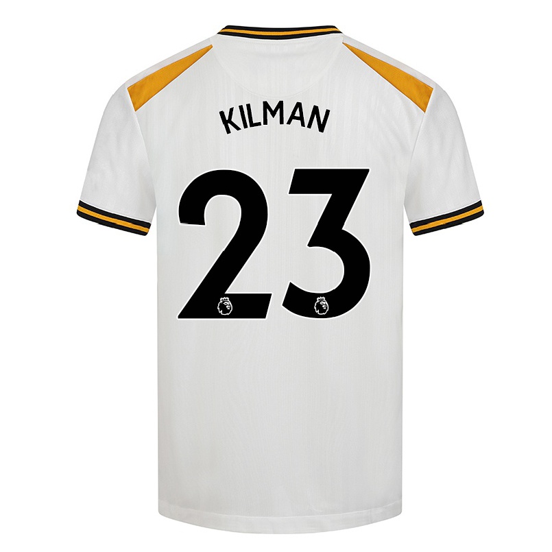 Niño Fútbol Camiseta Max Kilman #23 Blanco Amarillo 3ª Equipación 2021/22 La Camisa Chile