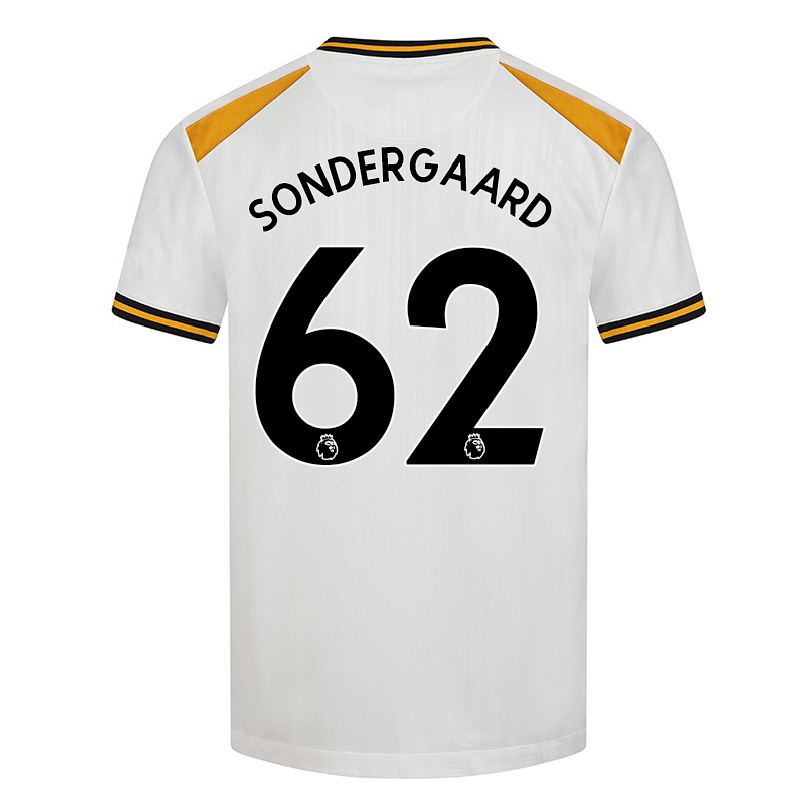 Niño Fútbol Camiseta Andreas Sondergaard #62 Blanco Amarillo 3ª Equipación 2021/22 La Camisa Chile