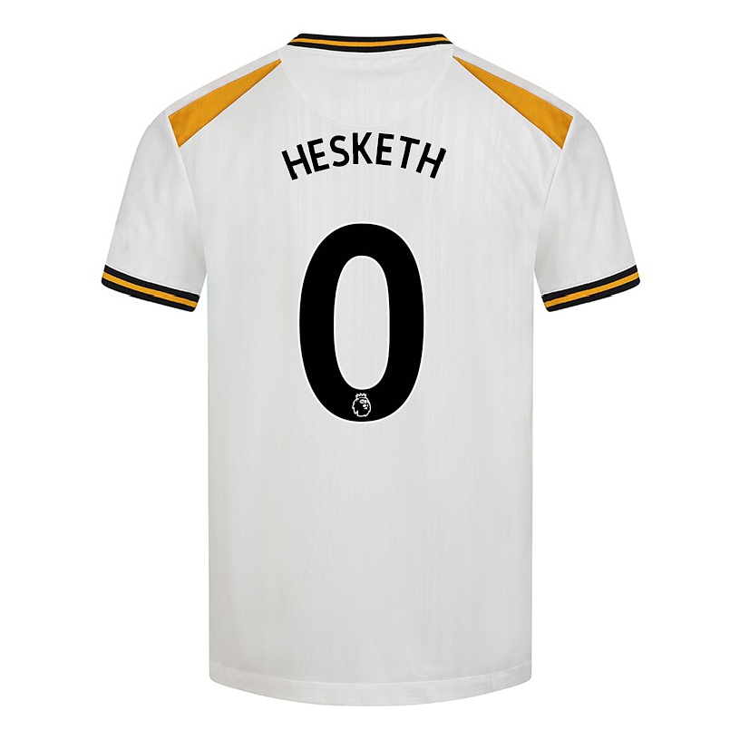 Niño Fútbol Camiseta Owen Hesketh #0 Blanco Amarillo 3ª Equipación 2021/22 La Camisa Chile