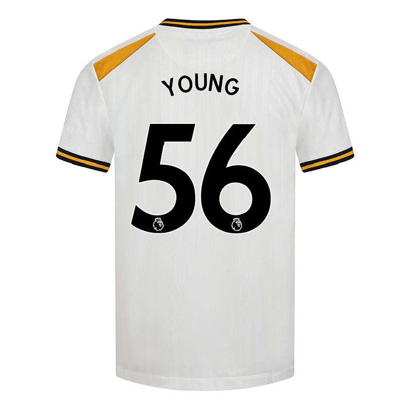 Niño Fútbol Camiseta Joe Young #56 Blanco Amarillo 3ª Equipación 2021/22 La Camisa Chile