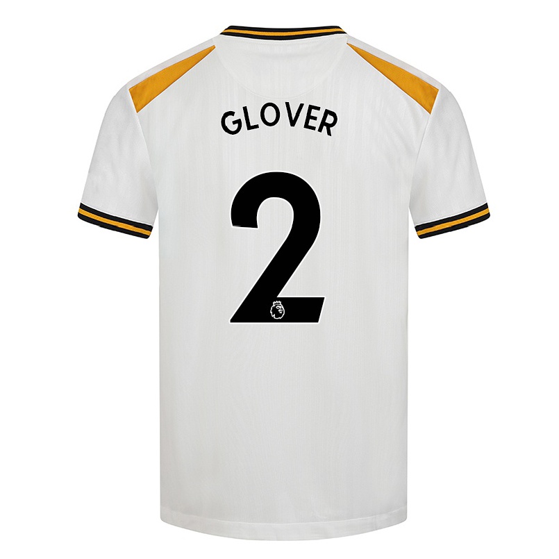Niño Fútbol Camiseta Lyndsey Glover #2 Blanco Amarillo 3ª Equipación 2021/22 La Camisa Chile