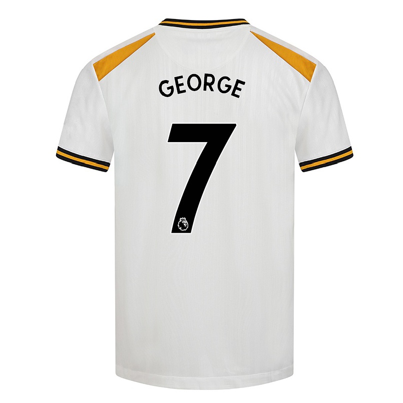 Niño Fútbol Camiseta Tammi George #7 Blanco Amarillo 3ª Equipación 2021/22 La Camisa Chile