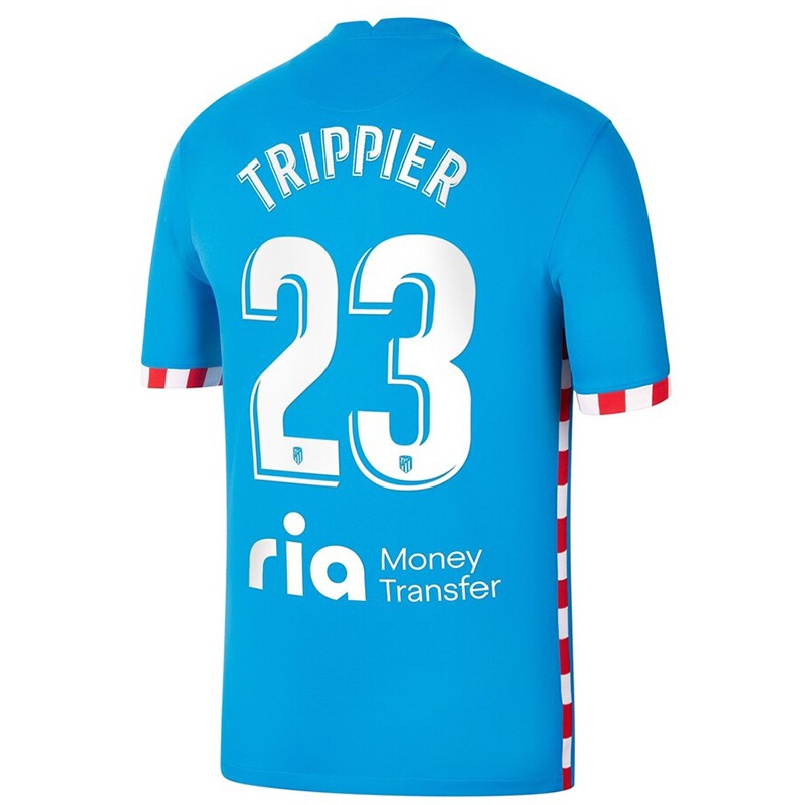 Niño Fútbol Camiseta Kieran Trippier #23 Azul 3ª Equipación 2021/22 La Camisa Chile