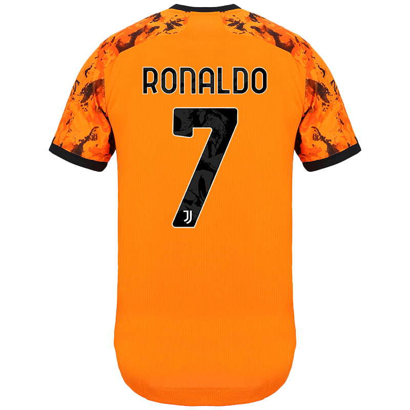 Niño Fútbol Camiseta Cristiano Ronaldo #7 3ª Equipación Naranja 2020/21 La Camisa Chile