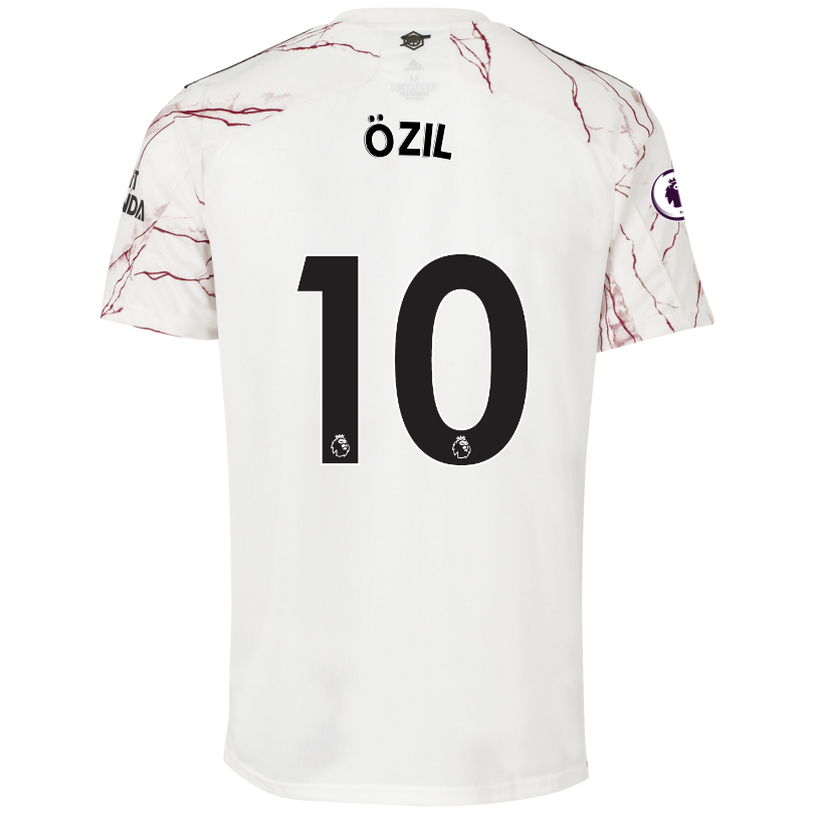 Niño Fútbol Camiseta Mesut Ozil #10 2ª Equipación Blanco 2020/21 La Camisa Chile