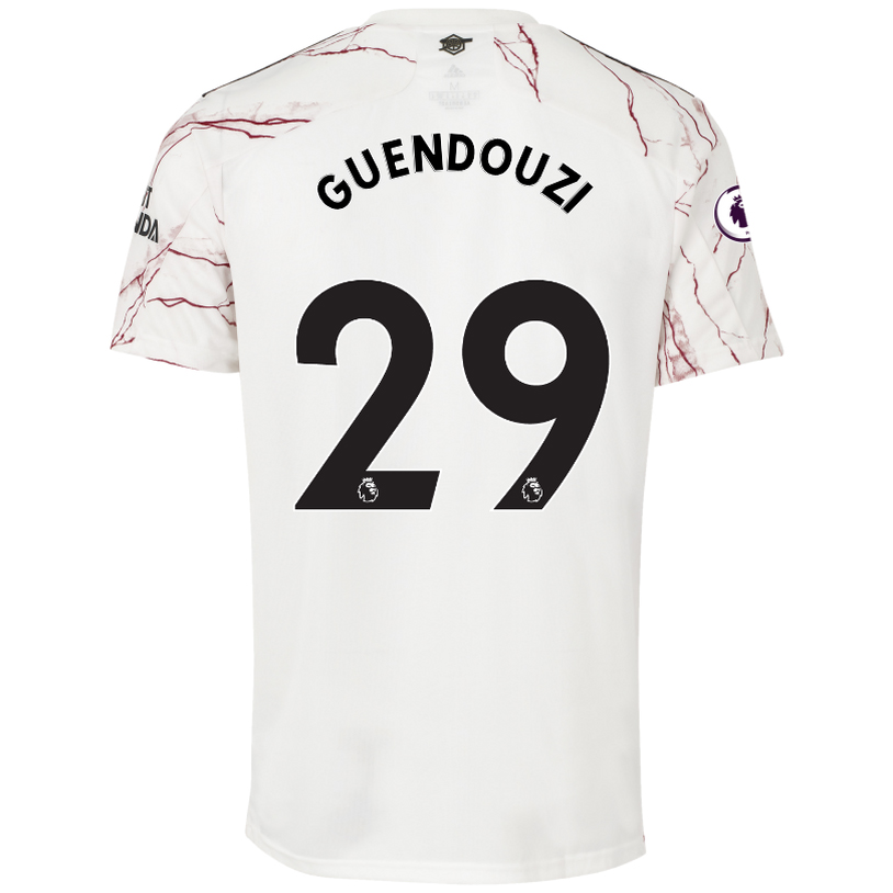 Niño Fútbol Camiseta Matteo Guendouzi #29 2ª Equipación Blanco 2020/21 La Camisa Chile