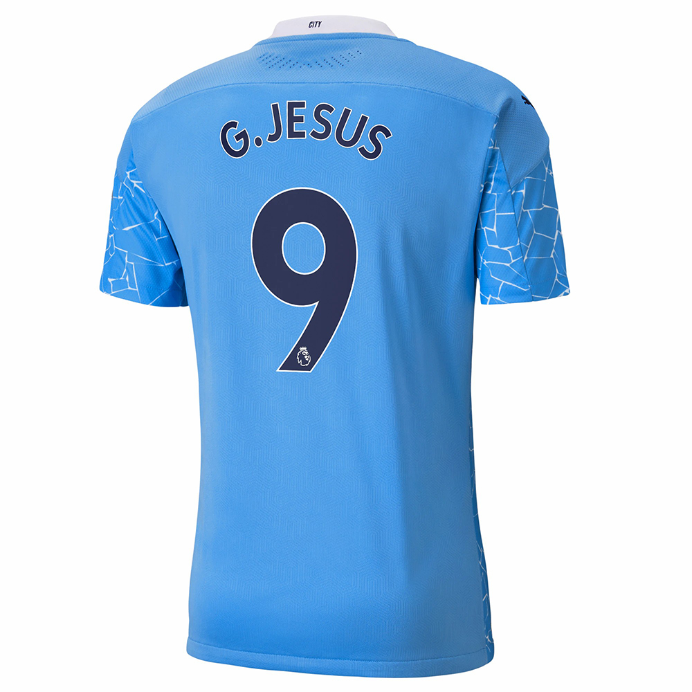 Niño Fútbol Camiseta Gabriel Jesus #9 1ª Equipación Azul 2020/21 La Camisa Chile