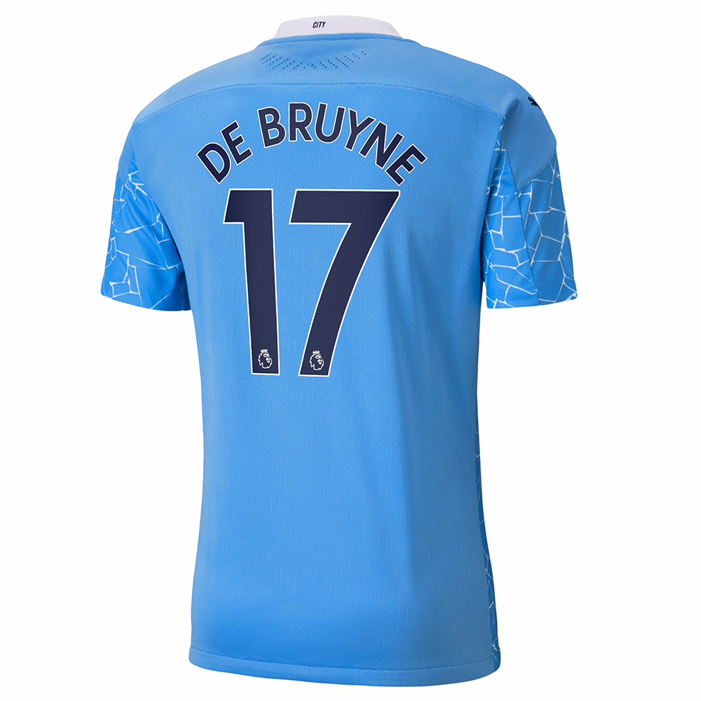 Niño Fútbol Camiseta Kevin De Bruyne #17 1ª Equipación Azul 2020/21 La Camisa Chile