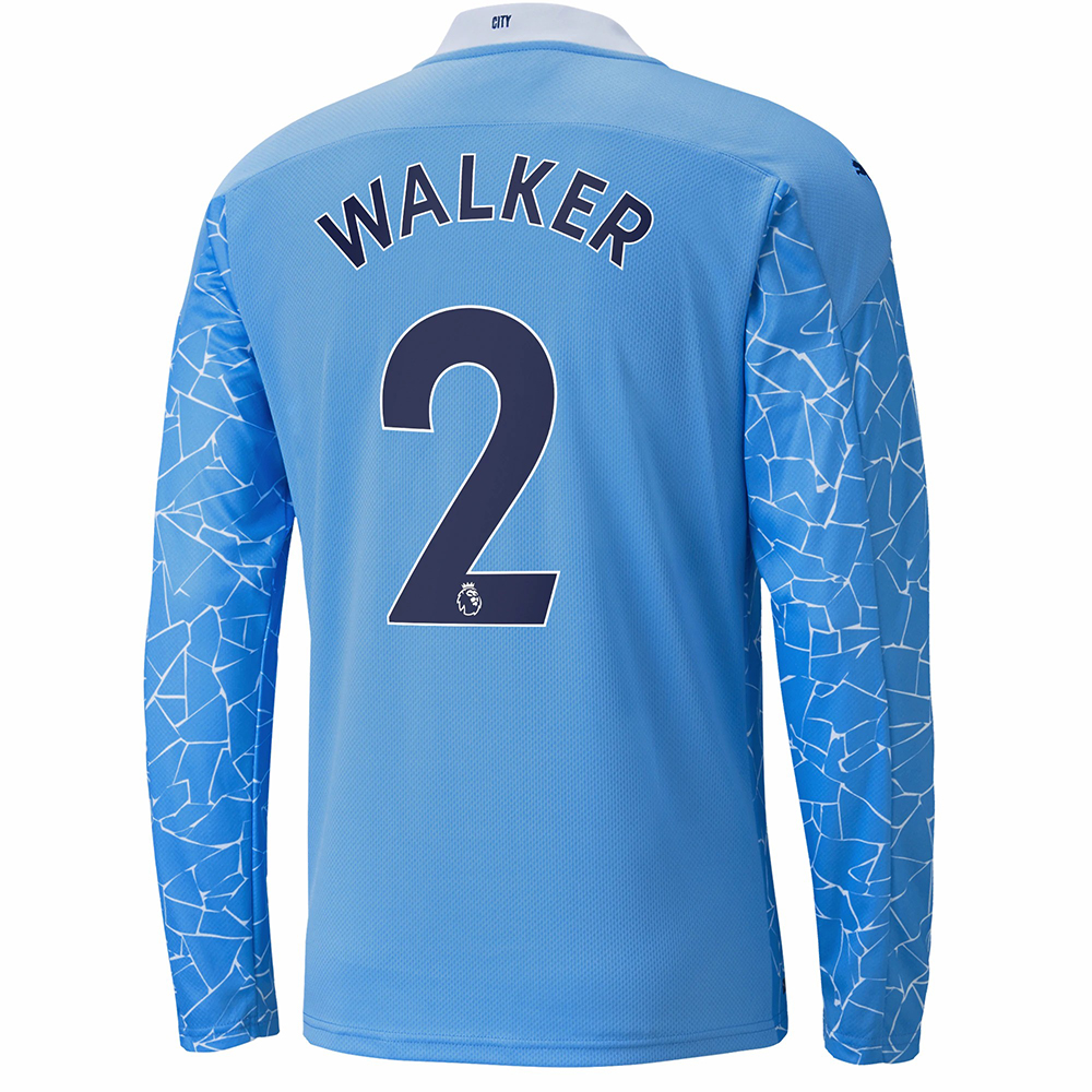Niño Fútbol Camiseta Kyle Walker #2 1ª Equipación Azul 2020/21 La Camisa Chile